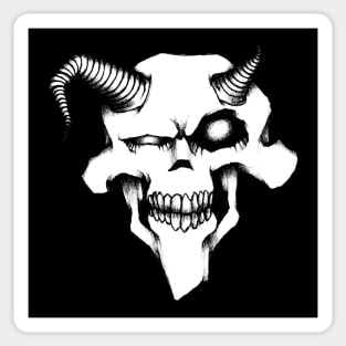 Sketch Devil Skull Tattoo Style Design Drawing Art Graphic Sticker